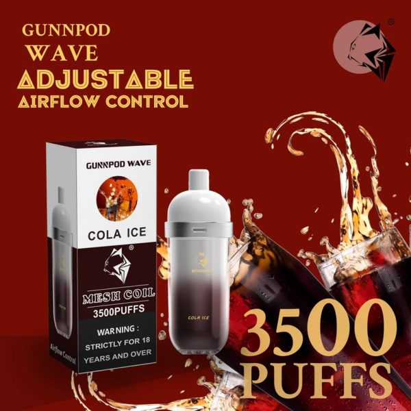 Gunnpod WAVE 3500 puffs - Cola Ice