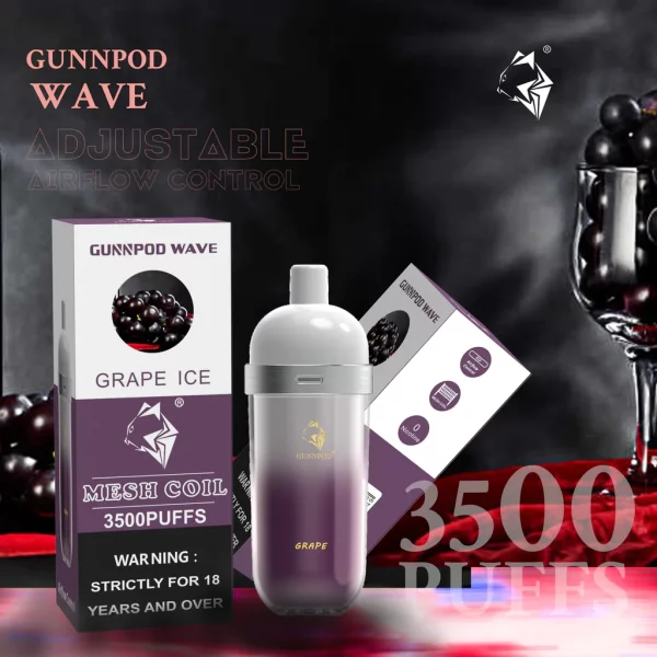 Gunnpod WAVE 3500 puffs - Grape Ice