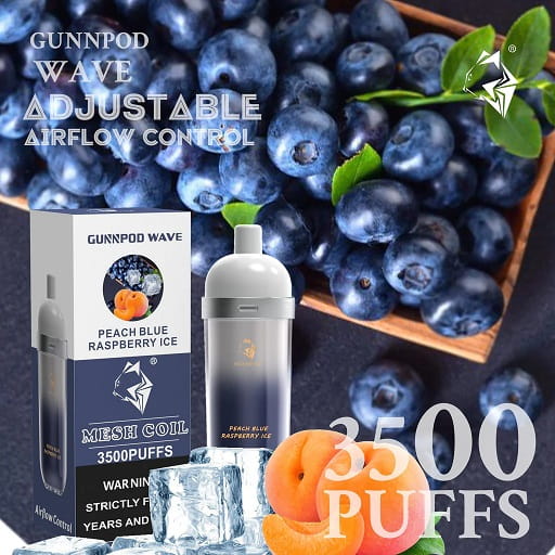 Gunnpod WAVE 3500 puffs - Peach Blue Raspberry Ice