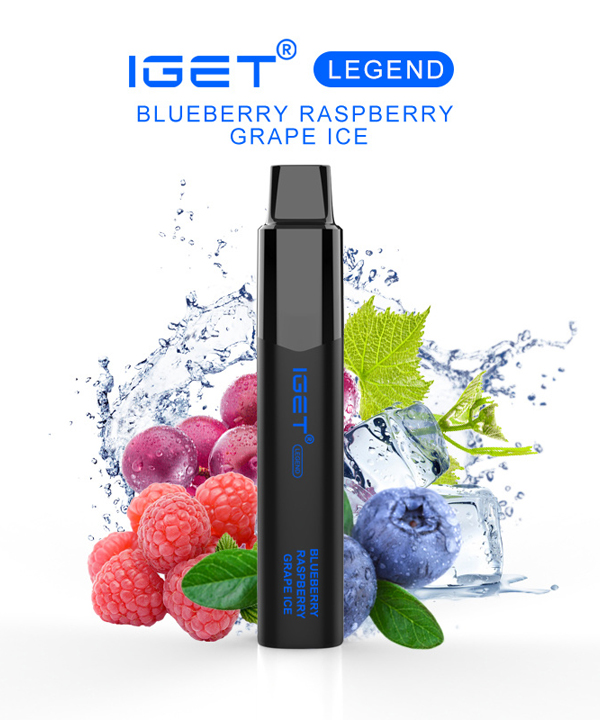 IGET Legend 4000 Puffs - Blueberry Raspberry Grape Ice