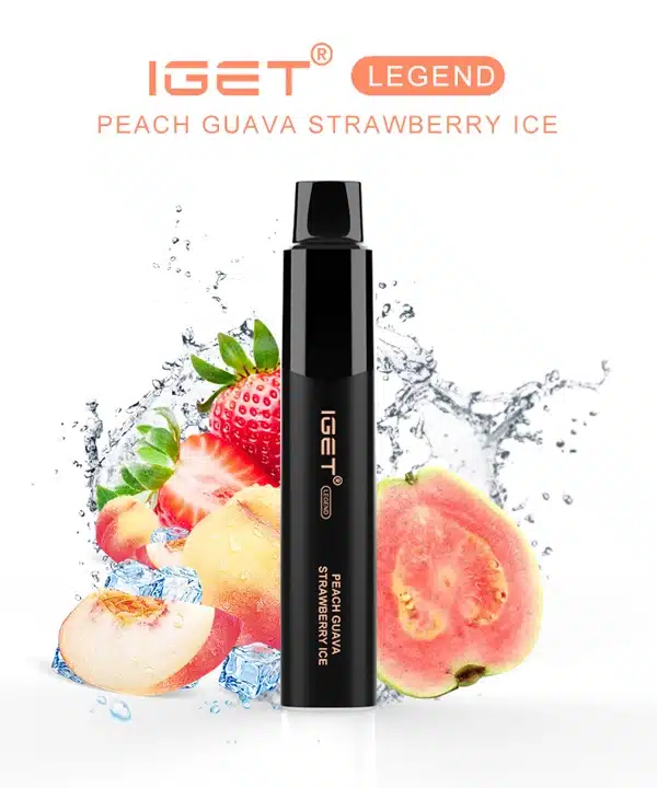 IGET Legend 4000 Puff - Peach Guava Strawberry Ice