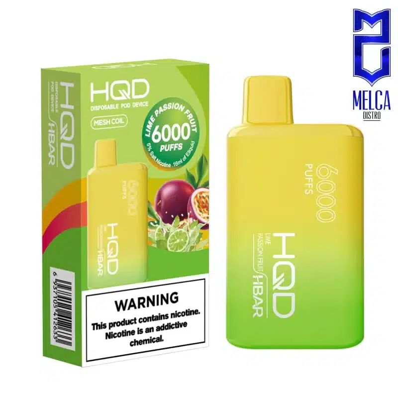 HQD 6000 Puff HBAR - Lime Passion Fruit