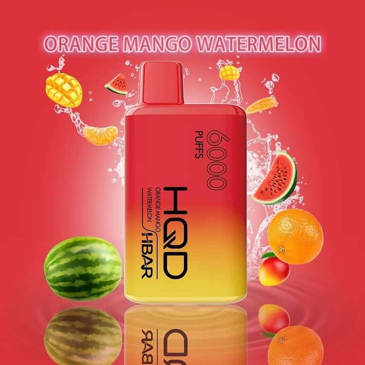 HQD 6000 Puff HBAR - Orange Mango Watermelon