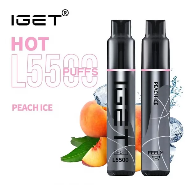5500 Puff IGET HOT - Peach Ice