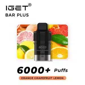 6000 IGET BAR PLUS Cartridge Pod-Orange Grape Fruit Lemon