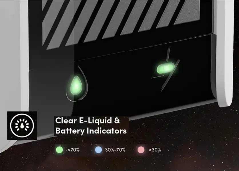 Waka SoPro 10000 Puffs e-liquid and battery indicator